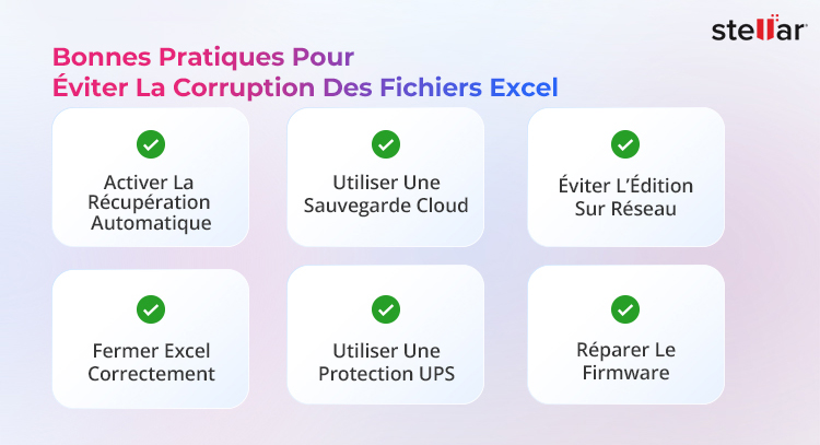 Bonnes pratiques pour prévenir la corruption des fichiers Excel