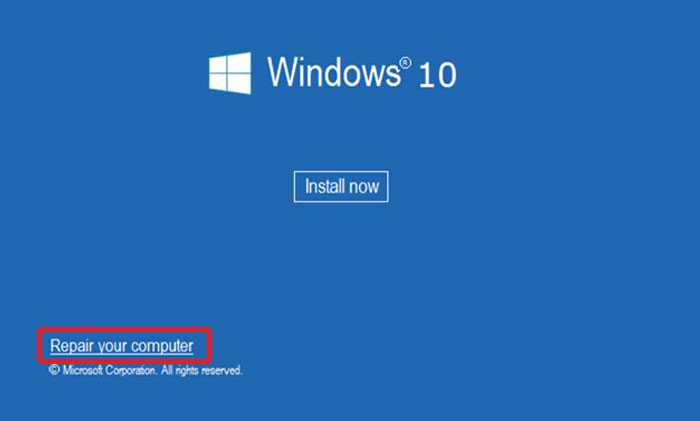 Klicken Sie auf Computer reparieren