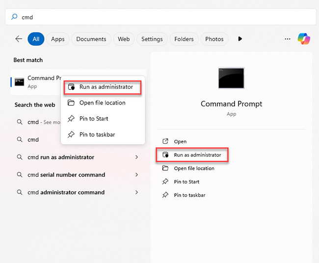 Öffnen Sie die Eingabeaufforderung