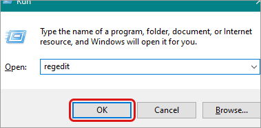 Geben Sie „regedit“ ein und drücken Sie die Eingabetaste, um den Registrierungseditor zu öffnen