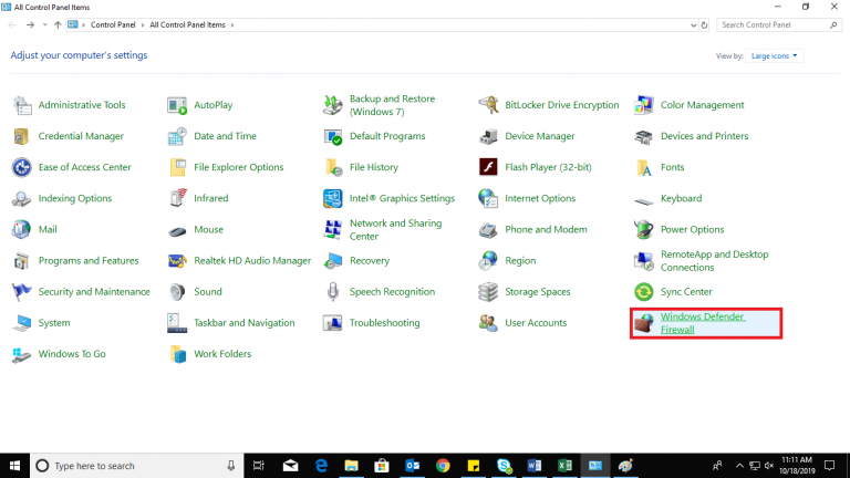 Windows Defender Firewall