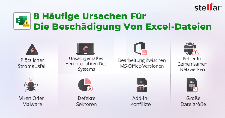 Ursachen für beschädigte Excel-Dateien